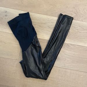 SPANX maternity faux leather leggings xs